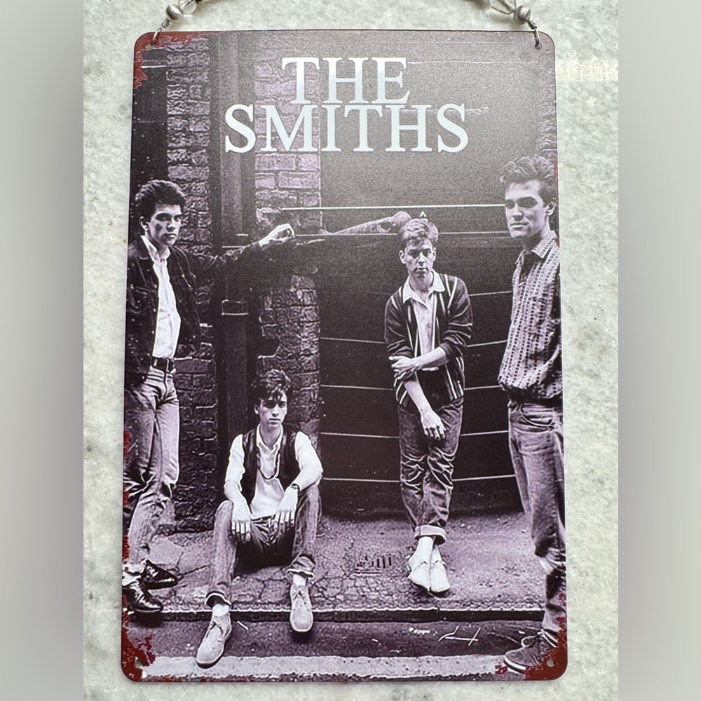 New The Smiths Band 80s Inspired Metal Wall Sign w/ Beaded Hanger - 8” x 12” - Picture 5 of 6